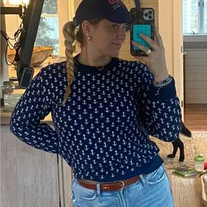 KJP anchor sweater xs navy blue and white